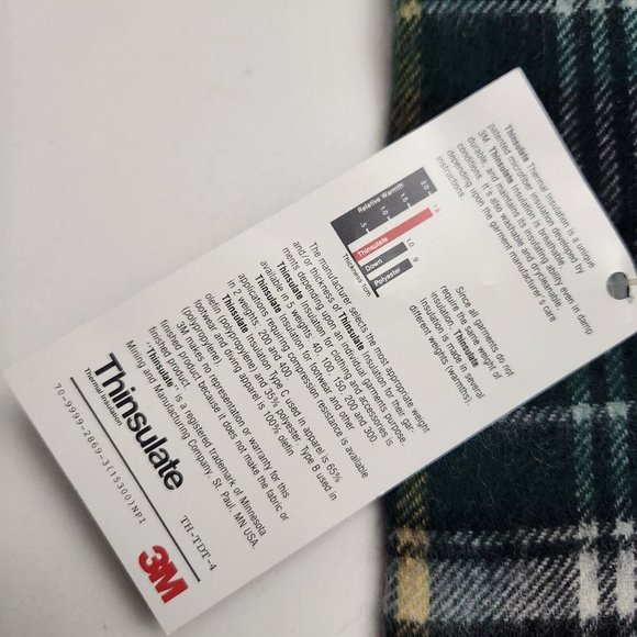 Vintage Tartan Green Plaid 100% Australian Wool Scarf Made In USA - Picture 6 of 8